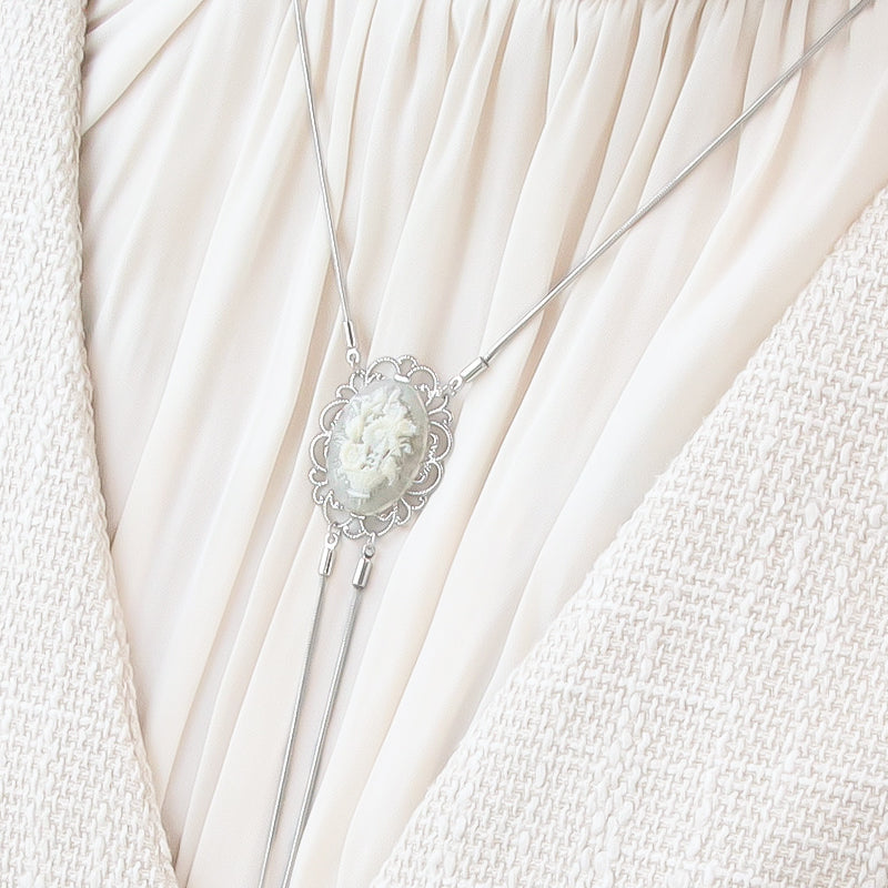 ドイツ製カメオ フラワーベース クリスタルマット/アイボリー