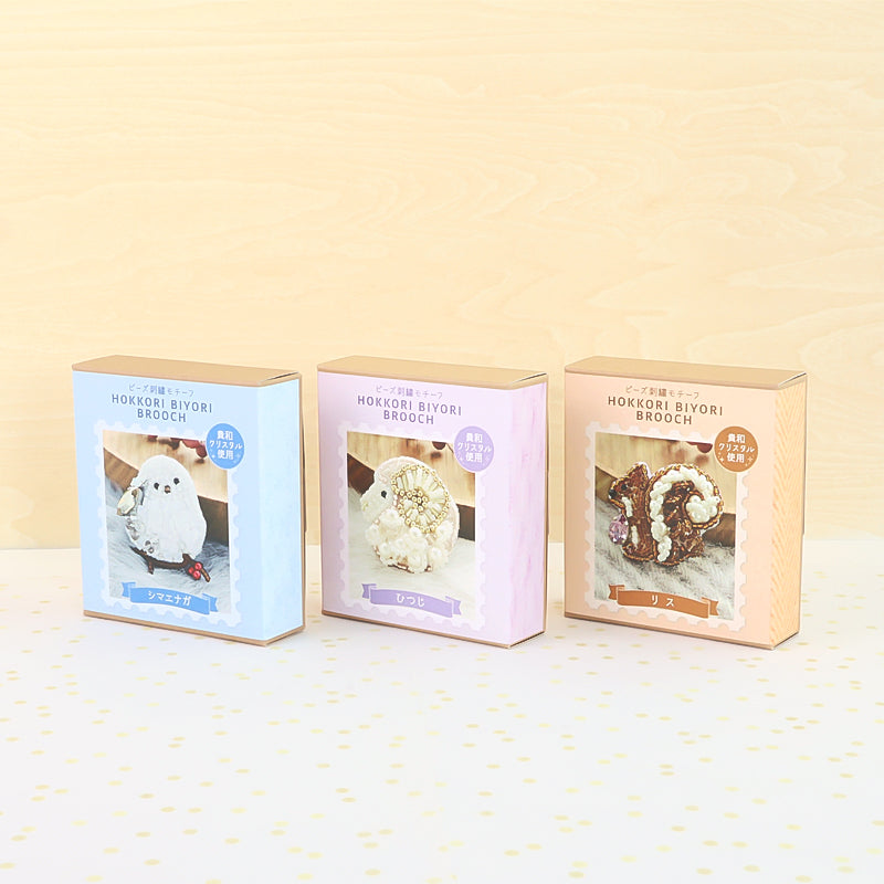 キット リスの刺繍ブローチ(KR1390)