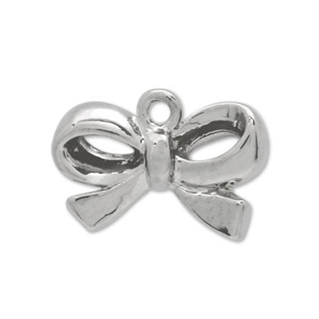 国産キャストチャーム リボン2 ロジウムカラー