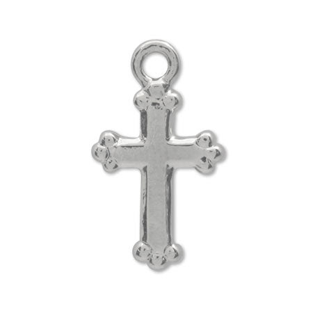 Cast charm cross 2 rhodium