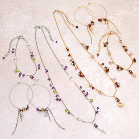 国産キャストチャーム クロス3 ロジウムカラー