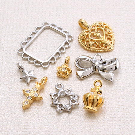 Domestic cast charm feather 1 gold