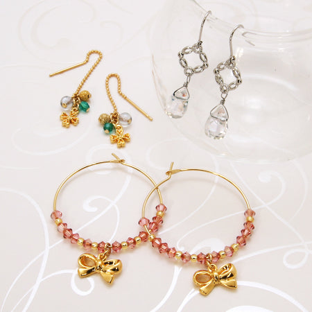 Domestic cast charm butterfly 1 pink gold
