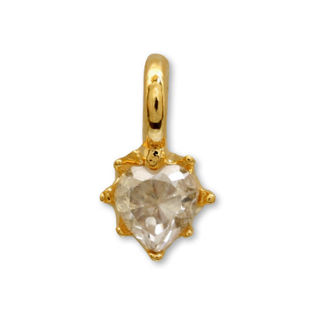 Domestic Cast Charm Zirconian Heart 2 Gold