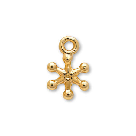 Domestic cast charm Snow No.2 Gold