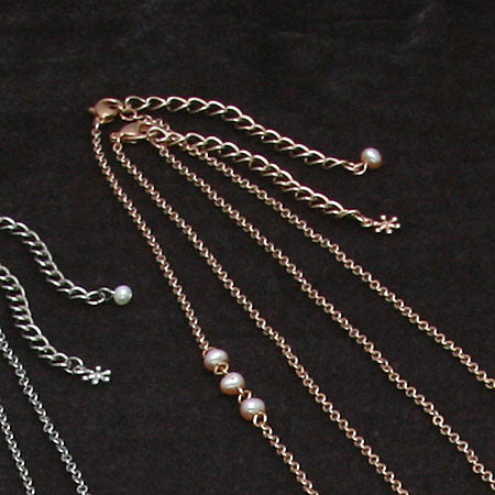 Domestic cast charm Snow No.2 Rhodium color