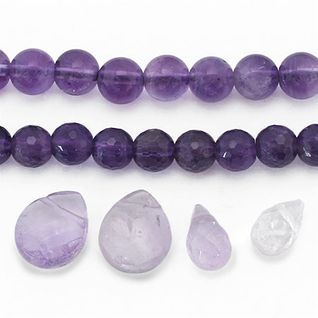 Natural stone round amethyst (natural)