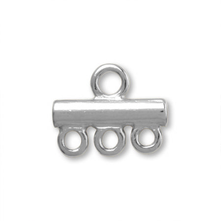 Cast bar 3 parallel rhodium color