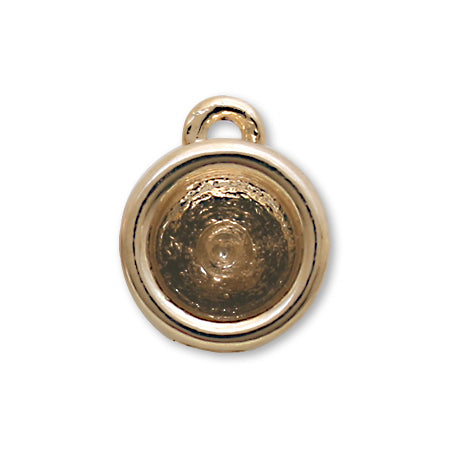 Stone seat for mini fancy stones, 1 ring for round, gold
