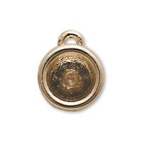 Stone seat for mini fancy stones, 1 ring for round, gold