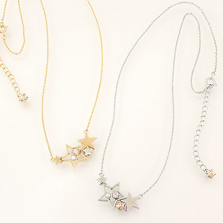 Chain necklace 235SDC4 (with adjuster) Rhodium color