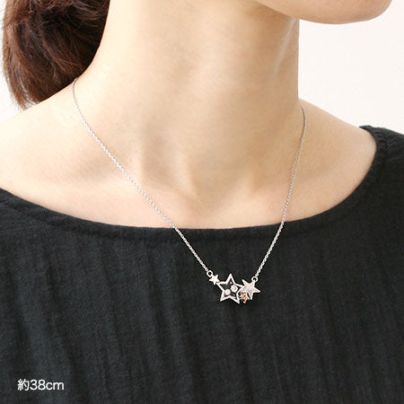 Chain necklace 235SDC4 (with adjuster) Rhodium color