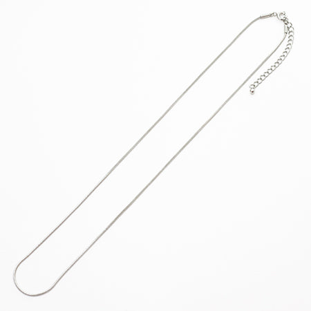 Chain necklace K-109 (with adjuster) Rhodium color
