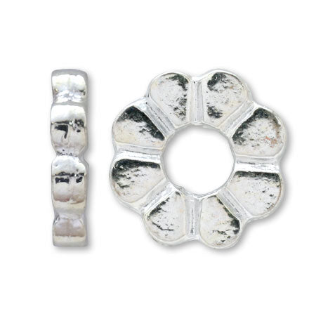Metal parts Flower No.1 Silver plated