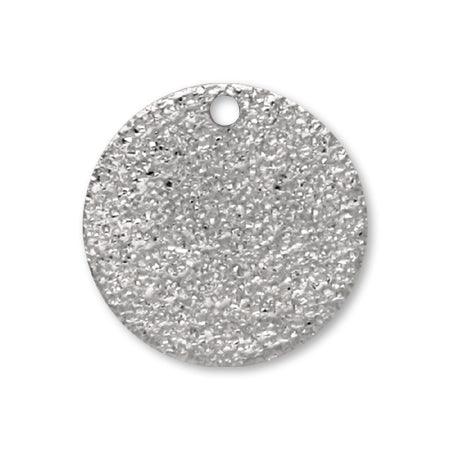 Star dust round 1 hole rhodium color