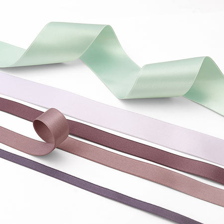 Double-sided satin ribbon IR10000 No.65 (smoky violet)