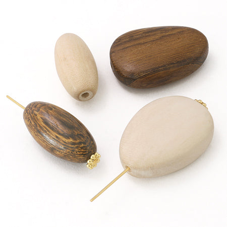 ウッドビーズ ナツメ ホワイト【アウトレット】