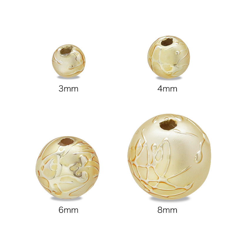 Resin pearl arabesque gold