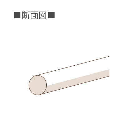 国産丸革ヒモ 黒