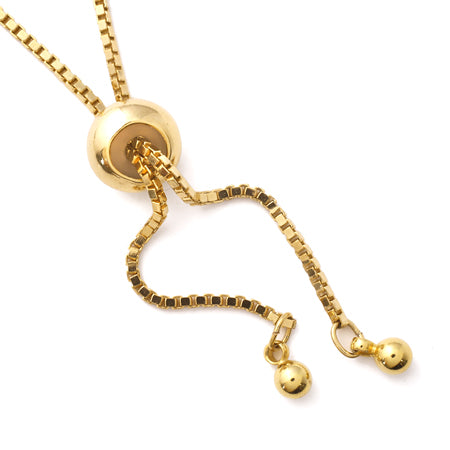 Chain bracelet box with stopper rhodium color