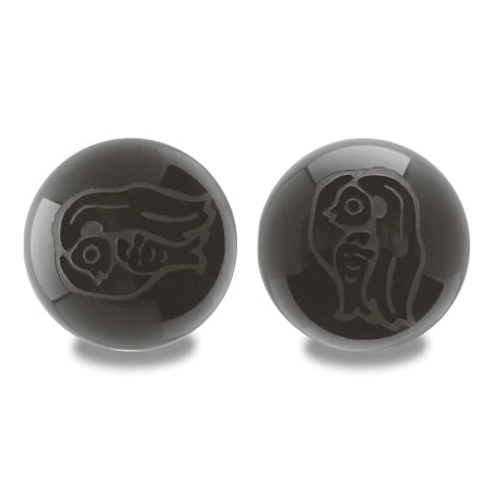 天然石 ラウンド アマビエ オニキス