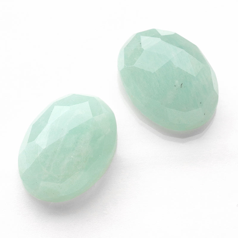 天然石 ルース オーバル アマゾナイト(ローズカット)