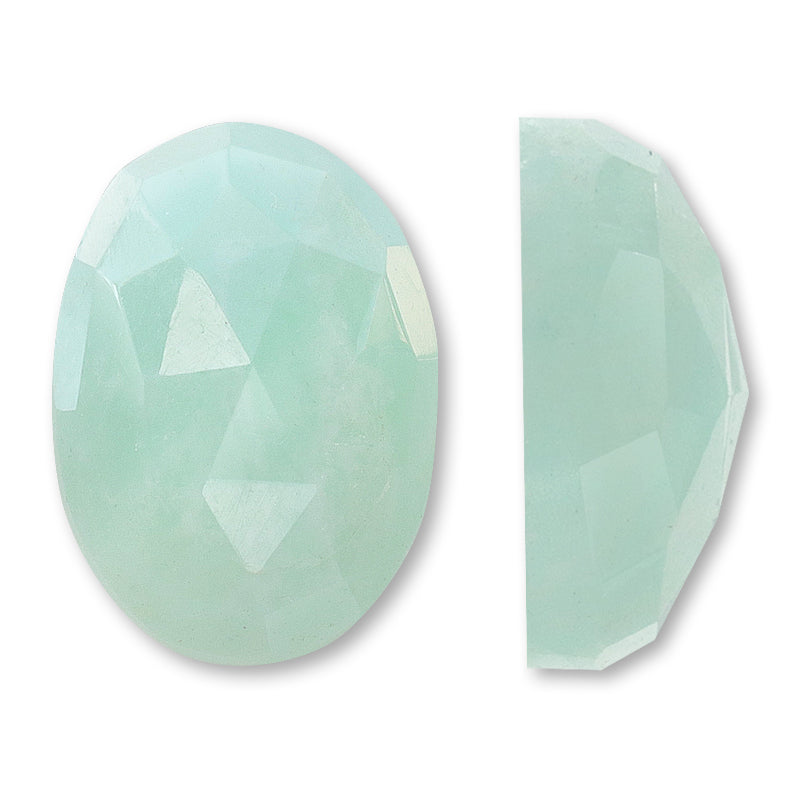 Natural stone loose oval Amazo Night (rose cut)