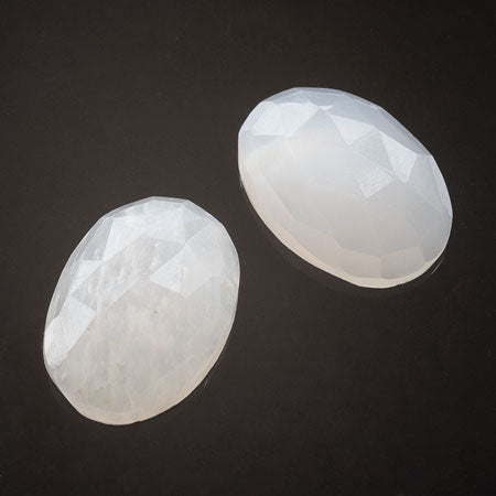 Natural stone loose oval moonstone (rose cut)