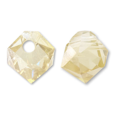 ガラスカットビーズ ポインテッドスクエア Lt.トパーズ【アウトレット】