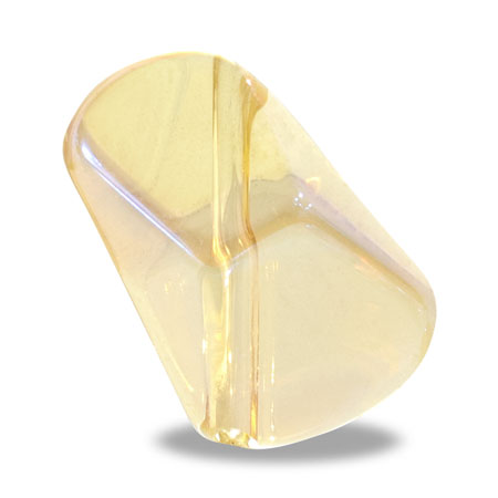 ガラスカットビーズ フラット変形 Lt.トパーズ【アウトレット】