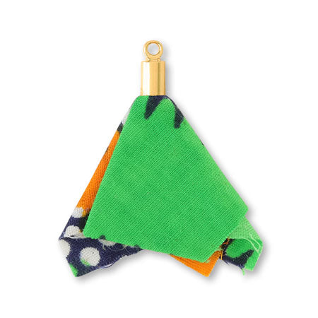 Cloth tassel African green mix