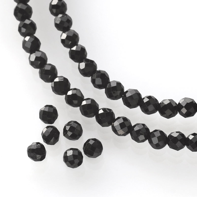 Natural stone round cut black spinel (natural)