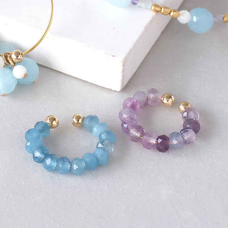 Natural stone button cut flow light (natural)