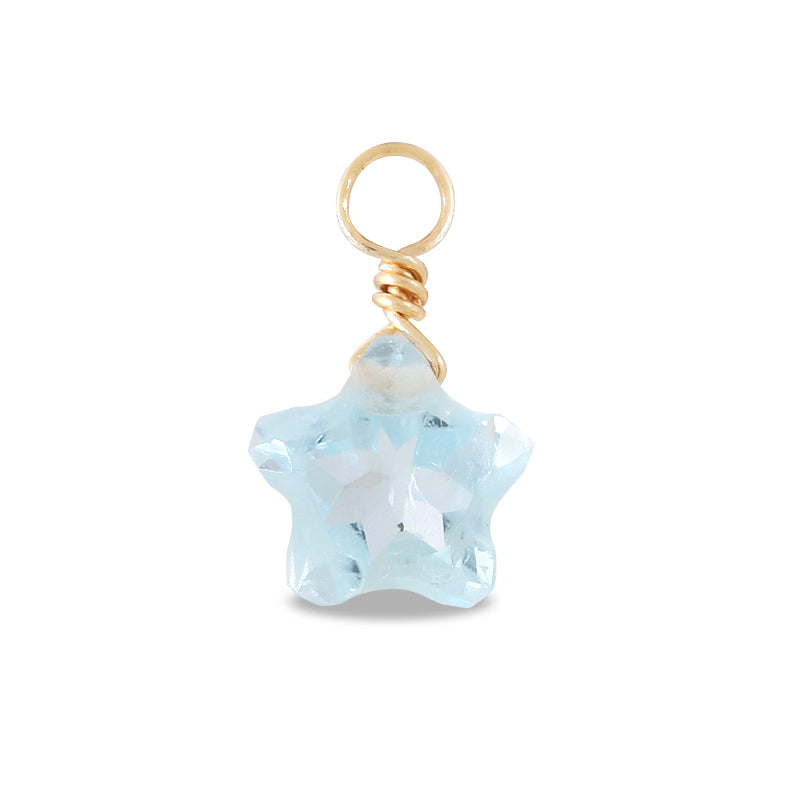 Natural stone glasses fasteners charm star cut sky blutpers (natural)