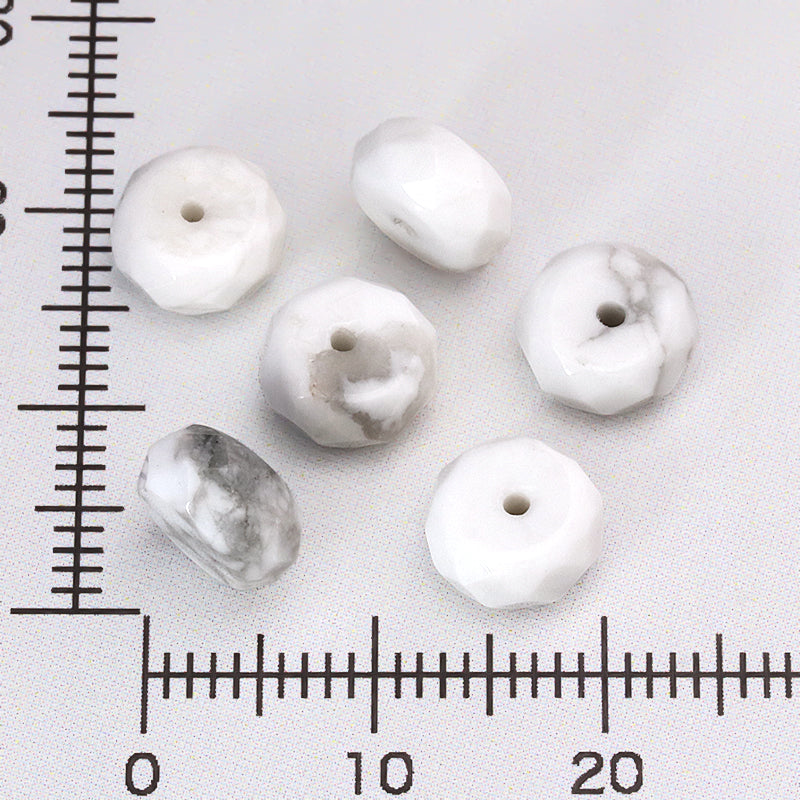 天然石 ボタンカット ハウライト(天然)