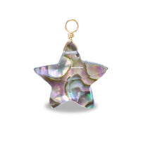 Natural stone Glasses Clasp Charm Star Cut Doublet Crystal/Shell (Natural)