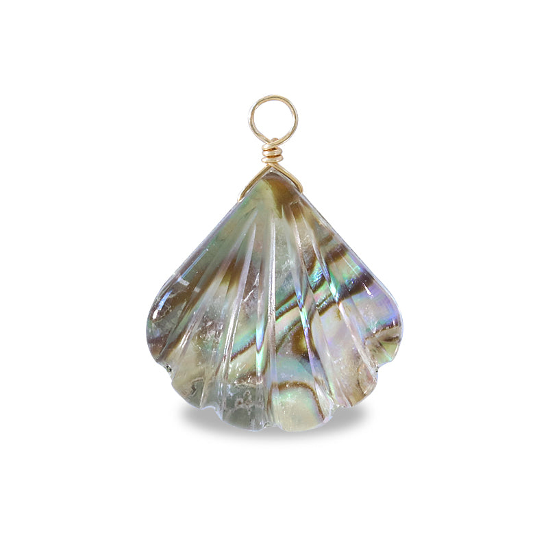 Natural stone Glasses Clasp Charm Carving Shell Doublet Crystal/Shell (Natural)