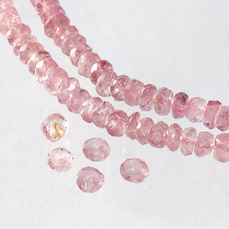 Natural stone button cut pink tourmaline (natural)