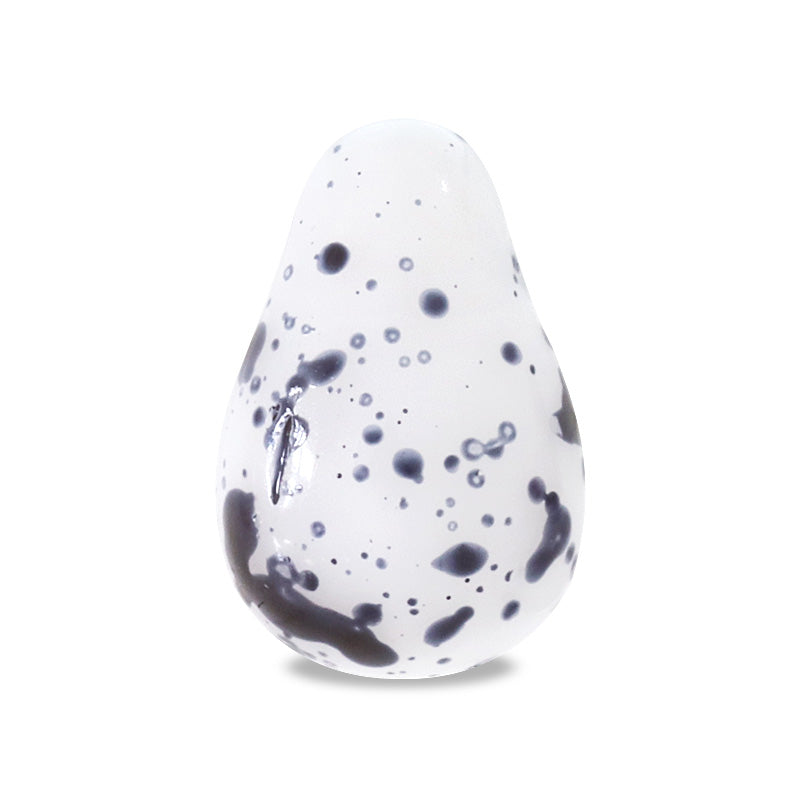 Czech Side Hole Chalk White Black Splash