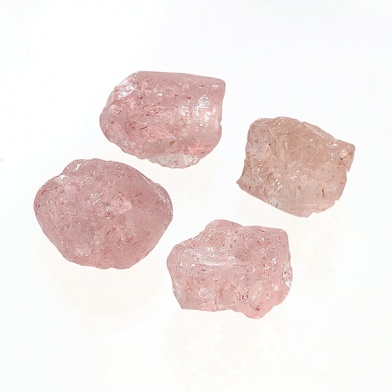 Natural stone rough cut strawberry quartz (natural)