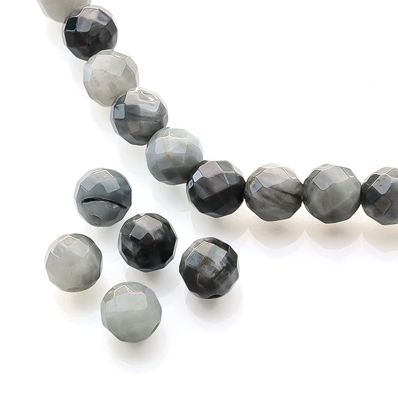 Natural stone round cut eagle eye (natural)