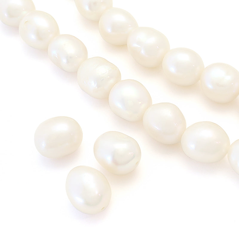 Freshwater pearl baroque white
