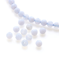 Natural stone round cut blue lace agate (natural)