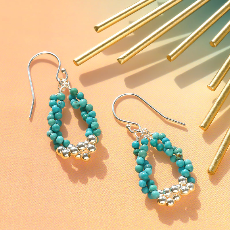 Natural stone round turquoise (natural)