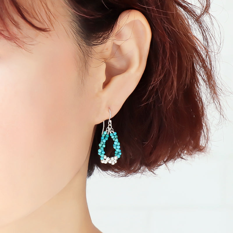 Natural stone round turquoise (natural)