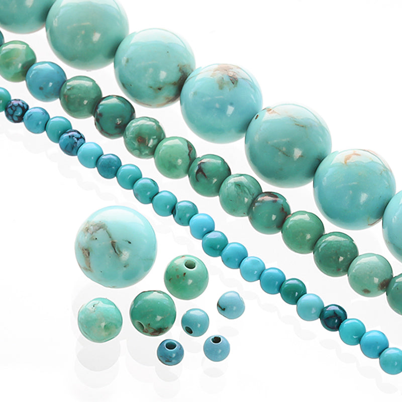 Natural stone round turquoise (natural)