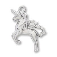 Stainless steel charm Unicorn fabric