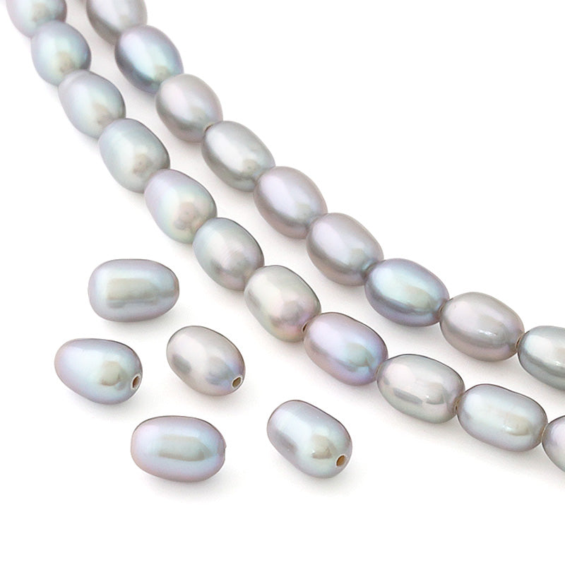 Freshwater pearl rice light gray
