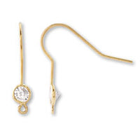 Design hook earrings with U-shaped ring No.3