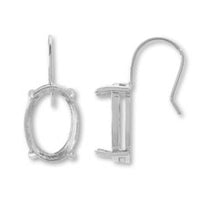 Hook earrings BezelOval #4120 14×10mm